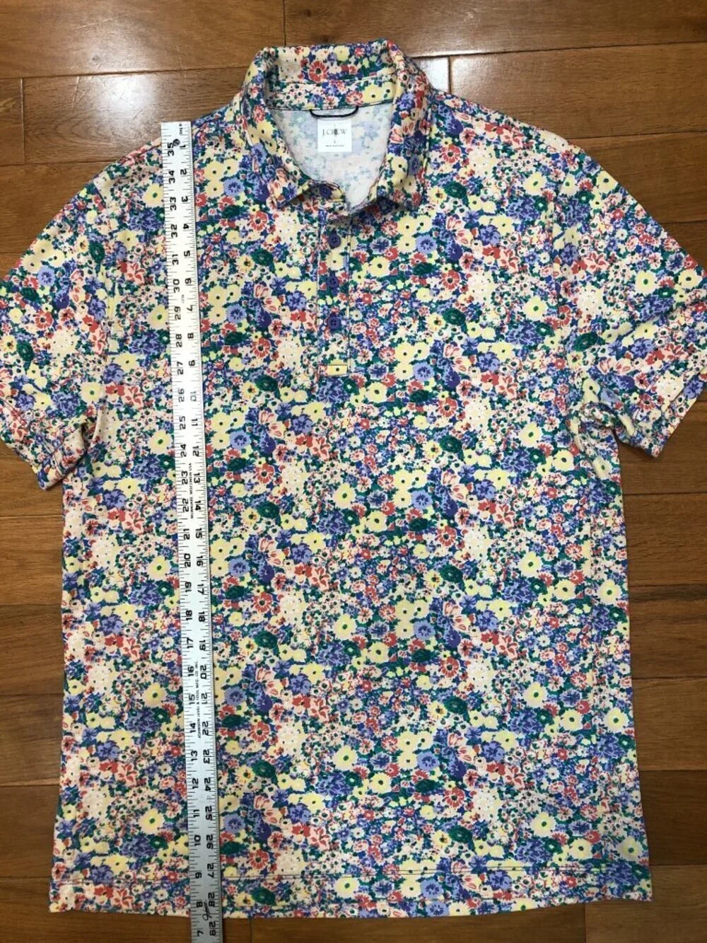 J Crew Men's Classic Fit Performance Polo Shirt with Coolmax UPF50+ Size L